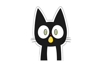 Fototapeta premium black cat face