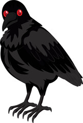 Evil Crow Halloween Raven Vector