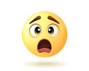 Fototapeta premium Cartoon Yellow Face Emoticon