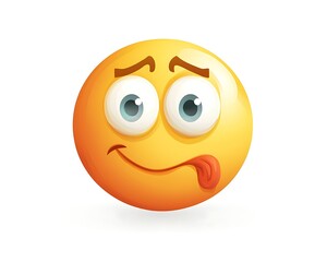 Cartoon Yellow Face with Rolling Eyes