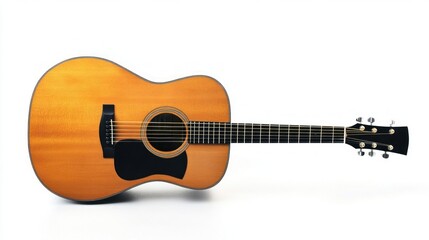 Acoustic Guitar on White Background (1)