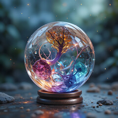 crystal ball on black