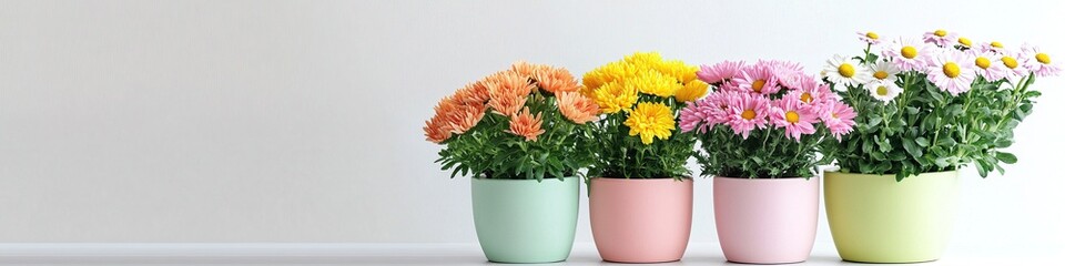 Vibrant Flowers in Pastel Pots: A Colorful Home D?cor Guide