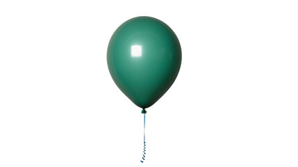 Green balloon floating with transparent background for easy integration