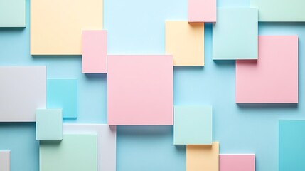 Abstract pastel squares design background image
