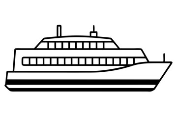 Obraz premium Ferry Sketch Vector