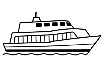 Obraz premium Ferry Sketch Vector