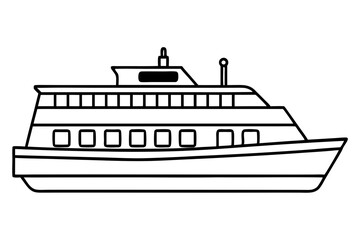 Obraz premium Ferry Sketch Vector