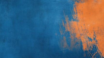Obraz premium Abstract blue and orange textured background.