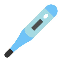 Thermometer Icon. Flat design illustration