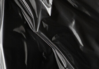 Closeup plastic vinyl torn wrap textures. Vector illustration show various crinkled, wrinkled, and transparent plastic wraps with different tear patterns. Ideal for design overlays and shadow effect.