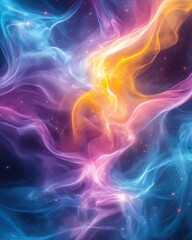 Fototapeta premium Colorful abstract space vapor swirl effect.