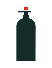 Dark Green Gas Cylinder Icon