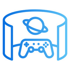 vr gaming Gradient icon