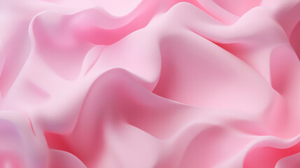 Obraz premium Flowing pink silk fabric studio textile art soft textures close-up elegance and beauty