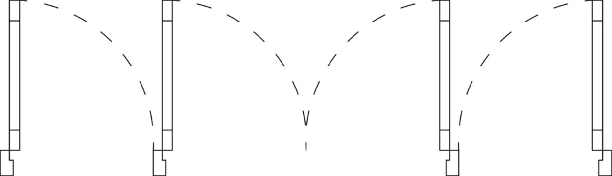 Architecture door symbol drawing