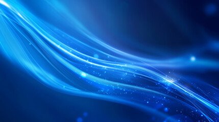 Dynamic blue waves flowing across screen digital art abstract background motion design vivid color palette aesthetic appeal