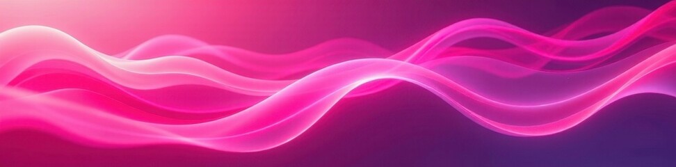 Obraz premium Abstract pink gradient, dynamic flowing lines, vibrant energy, trendy, light, wave