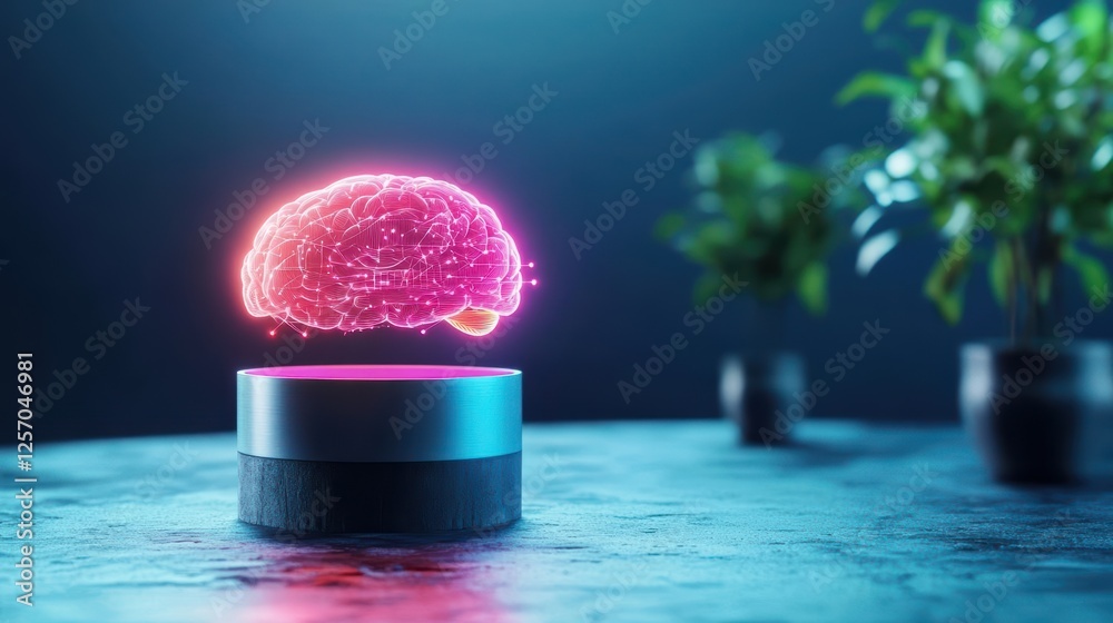 Aufkleber human-shaped brain illustration representing intelligence and cognition in a creative design