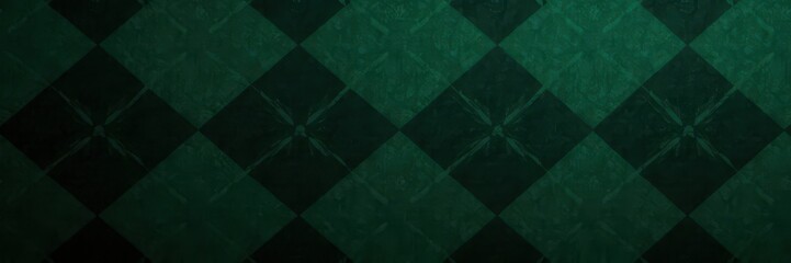 Dark green argyle with subtle texture, banner format , irish, texture, hunter
