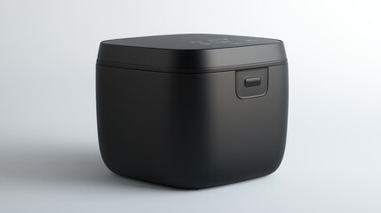 Modern black square food warmer on white background.  Possible use for online product advertisement