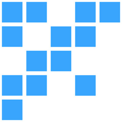 Blue grid formation corner border