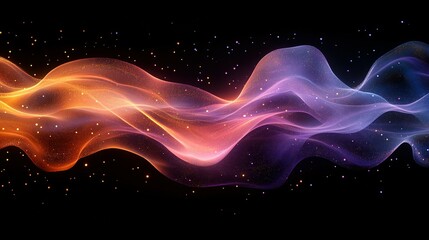 Abstract Cosmic Wave Of Glittering Stardust