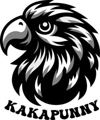 Kakapunny Silhouette Vector Illustration