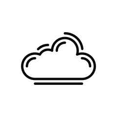 Black line icon for cloud
