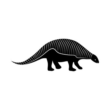 Vector black icon for Nodosaurus