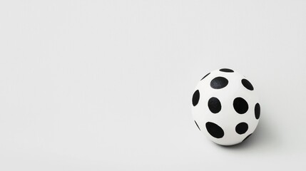 Polka dot ball on white background, studio shot