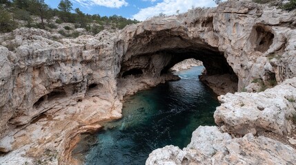 Rocky Gorge River Tunnel Scenic View