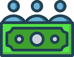 Crowdfunding Filled Line Icon