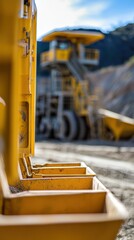 Close-up of uranium mining machinery highlighting efficient extraction and professional design