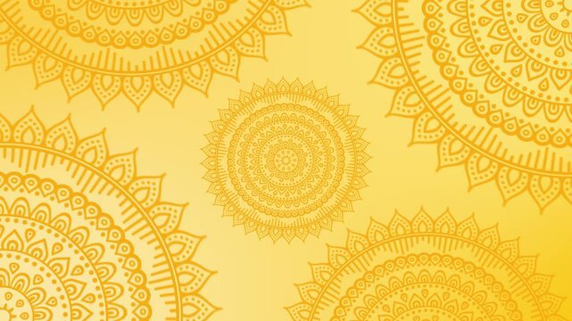 Festival background or festive bg with mandala design in 4k resolution
