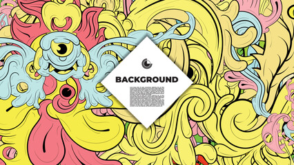 Beautifully designed colorful abstract vector background featuring fractal shapes, perfect for poster, banner, and fabric print applications.