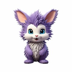 Adorable cartoon animals featuring a rabbit, owl, cat, and bunny in a fun, cute, and colorful illustration with a playful nature theme