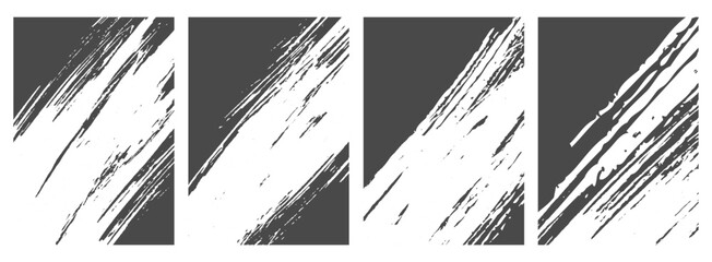 Distressed overlay grunge art banner backgrounds set