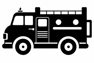 Minimalist Fire Truck Vector