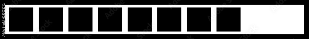 Poster loading black icon vector. download upload progress bar sign symbol button. system software update a