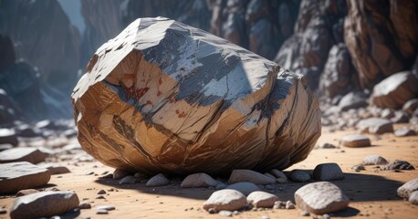High-quality image of sera finite stone with unique geological features, detailed view, rock types