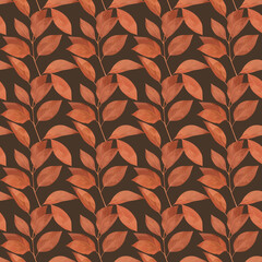 autumn leaves seamless pattern