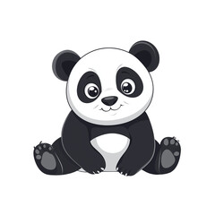 Fototapeta premium Close-up Of A Angry And Surprised Panda Isolated On transparent White Background, png.