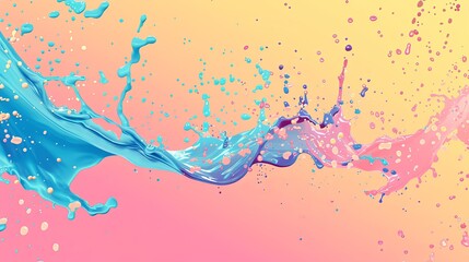 Minimalist Songkran Background Illustration with Water and Waves