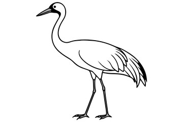 Modern Crane Line Drawing