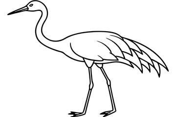 Naklejka premium Modern Crane Line Drawing