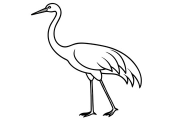 Modern Crane Line Drawing