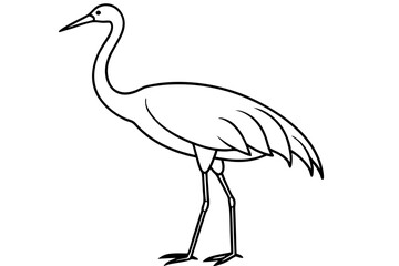 Obraz premium Modern Crane Line Drawing