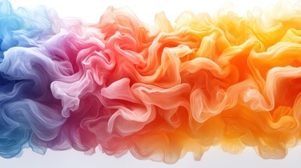 Fototapeta premium Vibrant abstract colorful wave of flowing fabric-like textures creating a dynamic visual effect