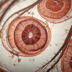Fototapeta premium Magnified view of amblyeleotris latifasciata showing intricate markings, marine biology, fish behavior, sea exploration, aquatic beauty, underwater world